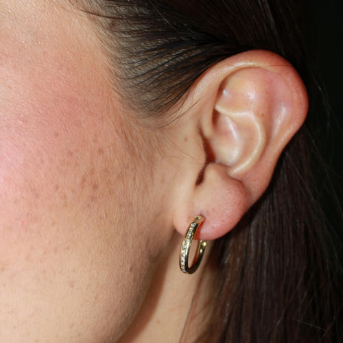 Aretes oro 10k circular