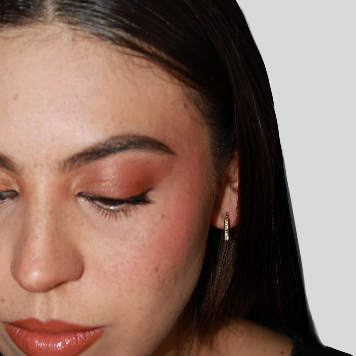 Aretes oro 10k triángulo