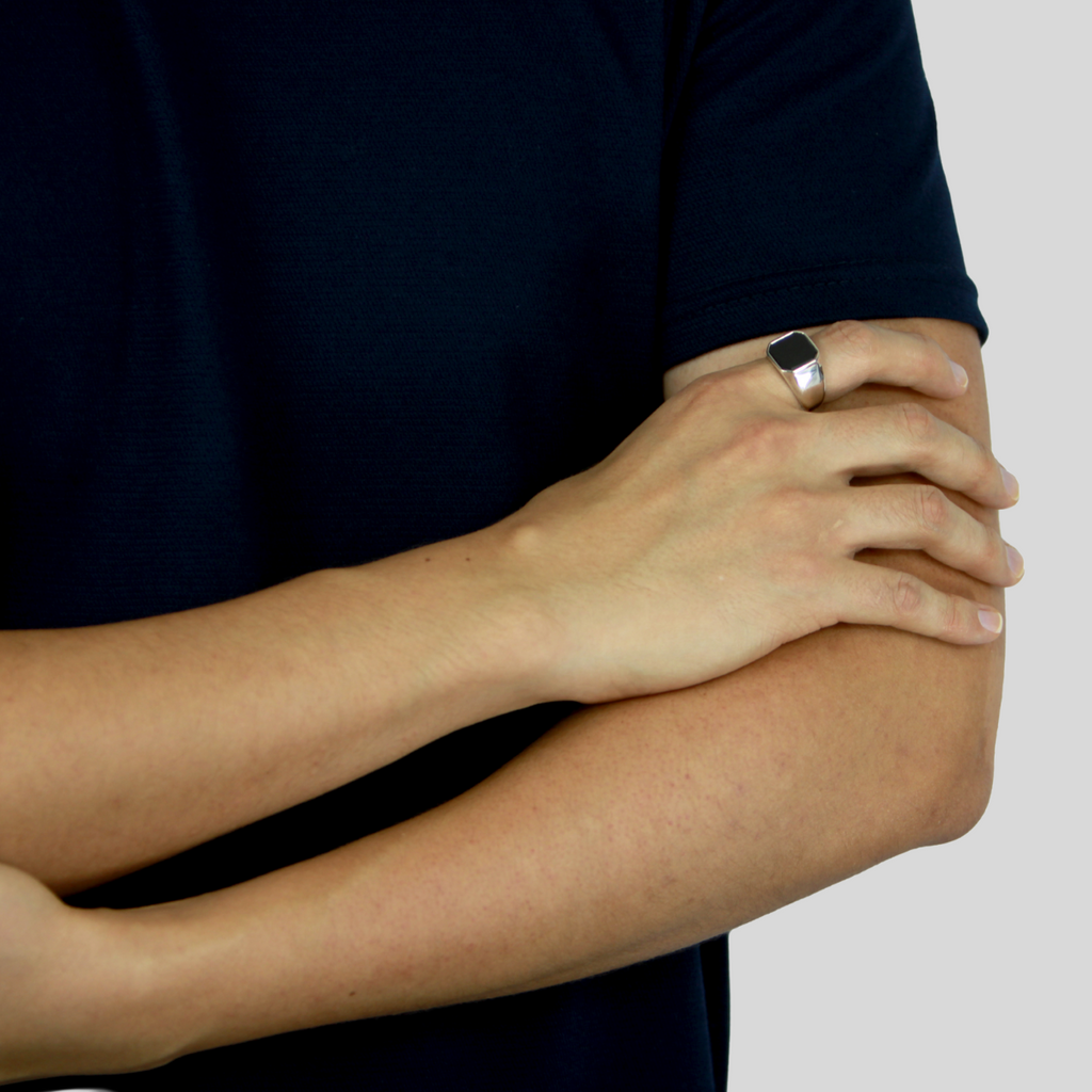 Anillo plata 925 ónix