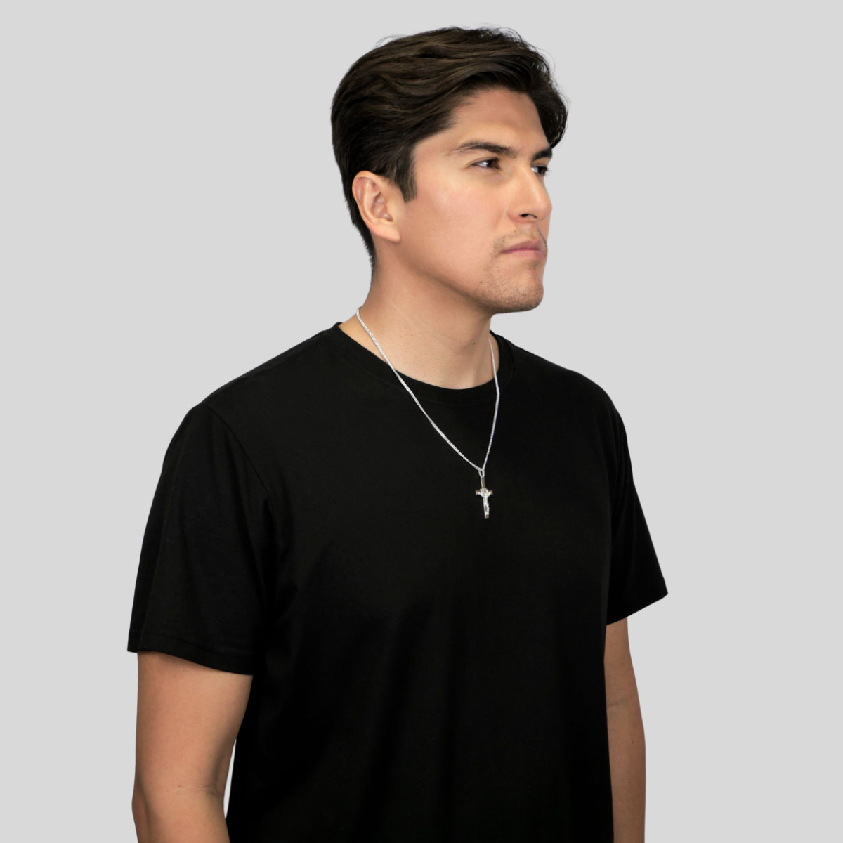 Collar cruz san Benito Plata 925