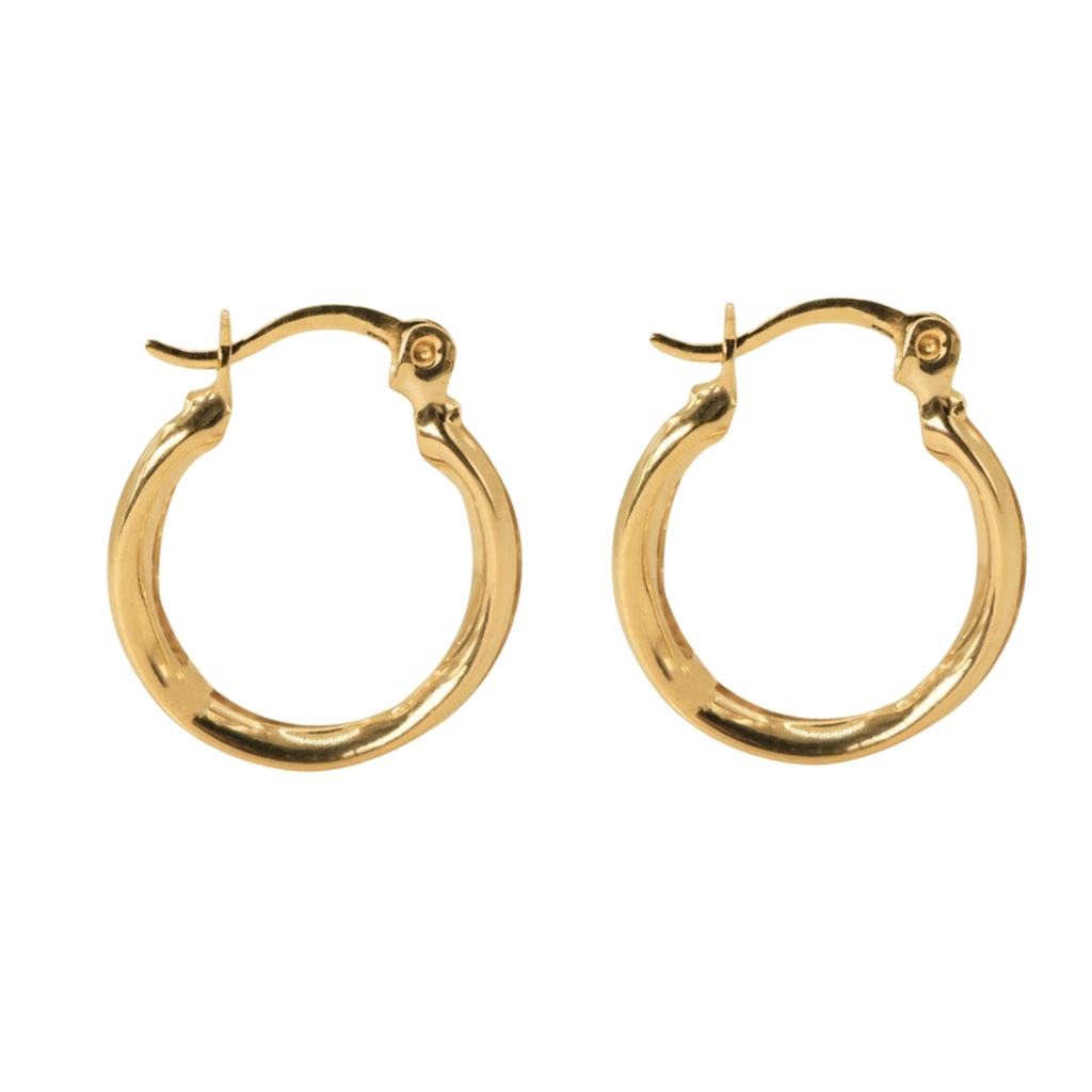 Aretes oro 10k circular