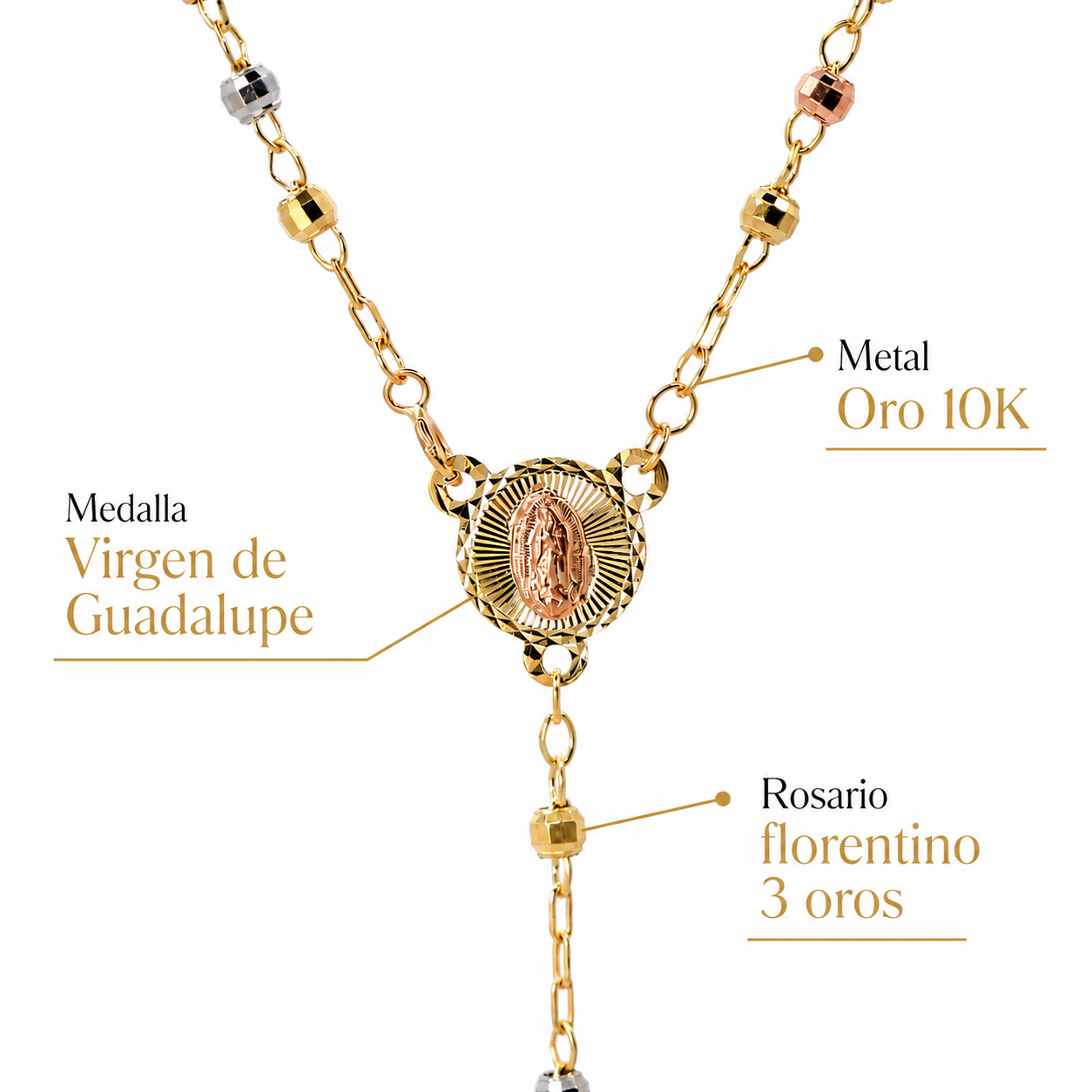 Rosario oro 10k Florentino
