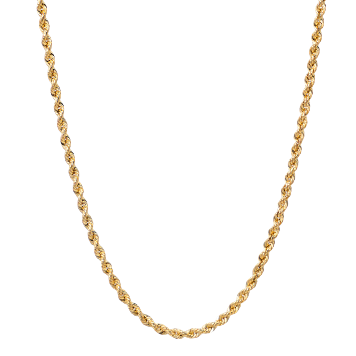 Cadena torzal oro 10k 2mm 60cm - CRIXUS Joyería México