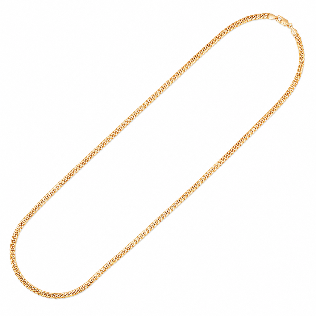 Cadena cubana oro 10k 4 mm 55 cm
