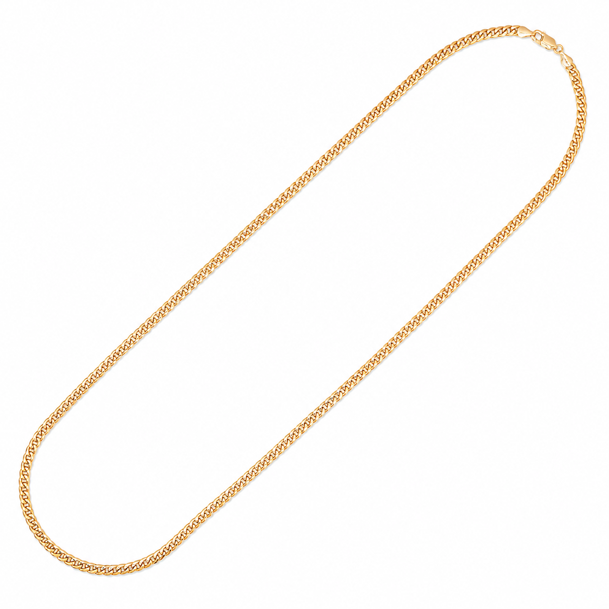 Cadena cubana oro 10k 4 mm 55 cm