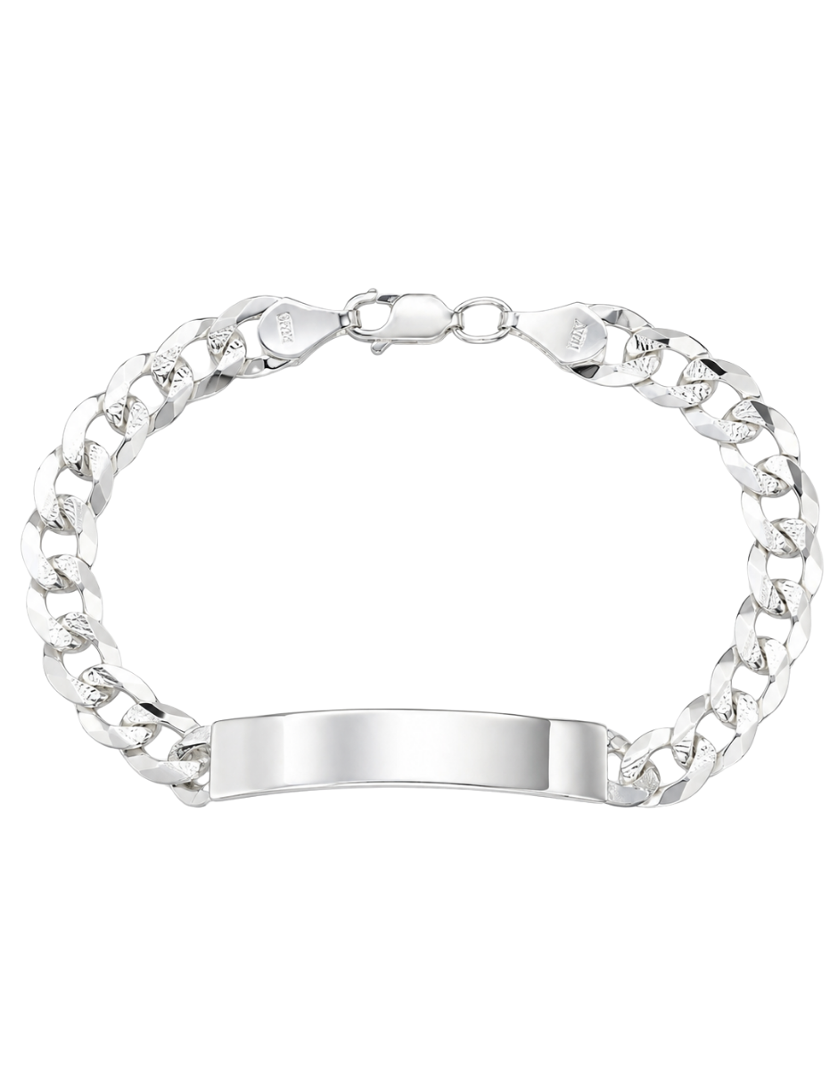 Esclava plata 925 barbada diamantada