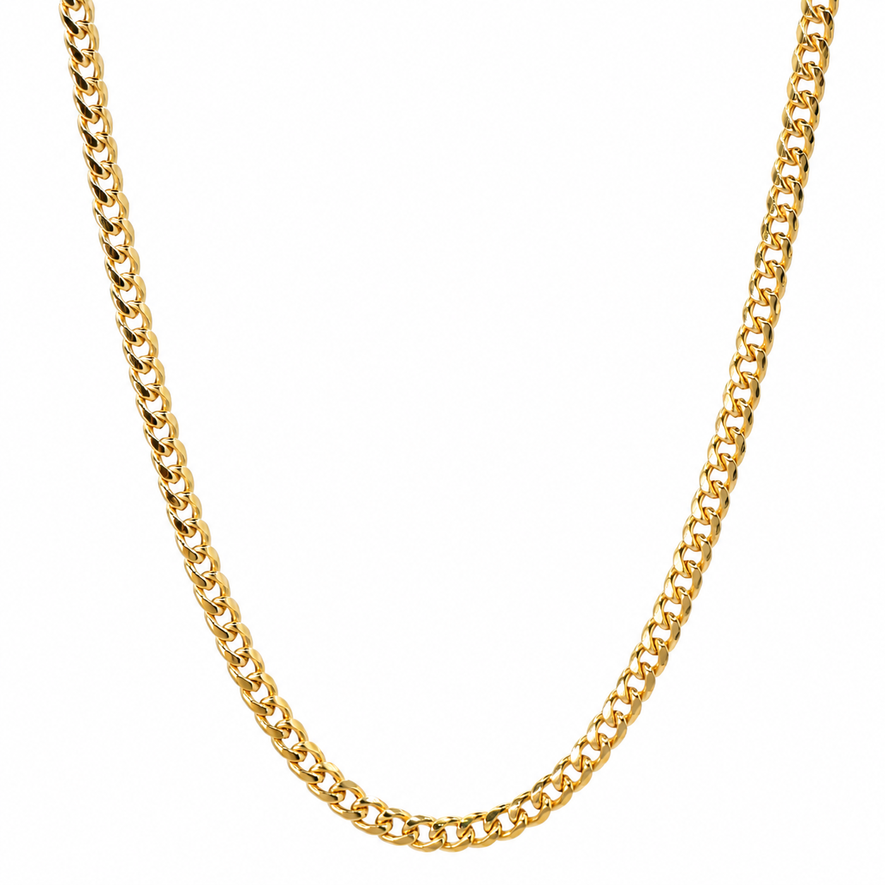Cadena cubana oro 10k 4 mm 55 cm