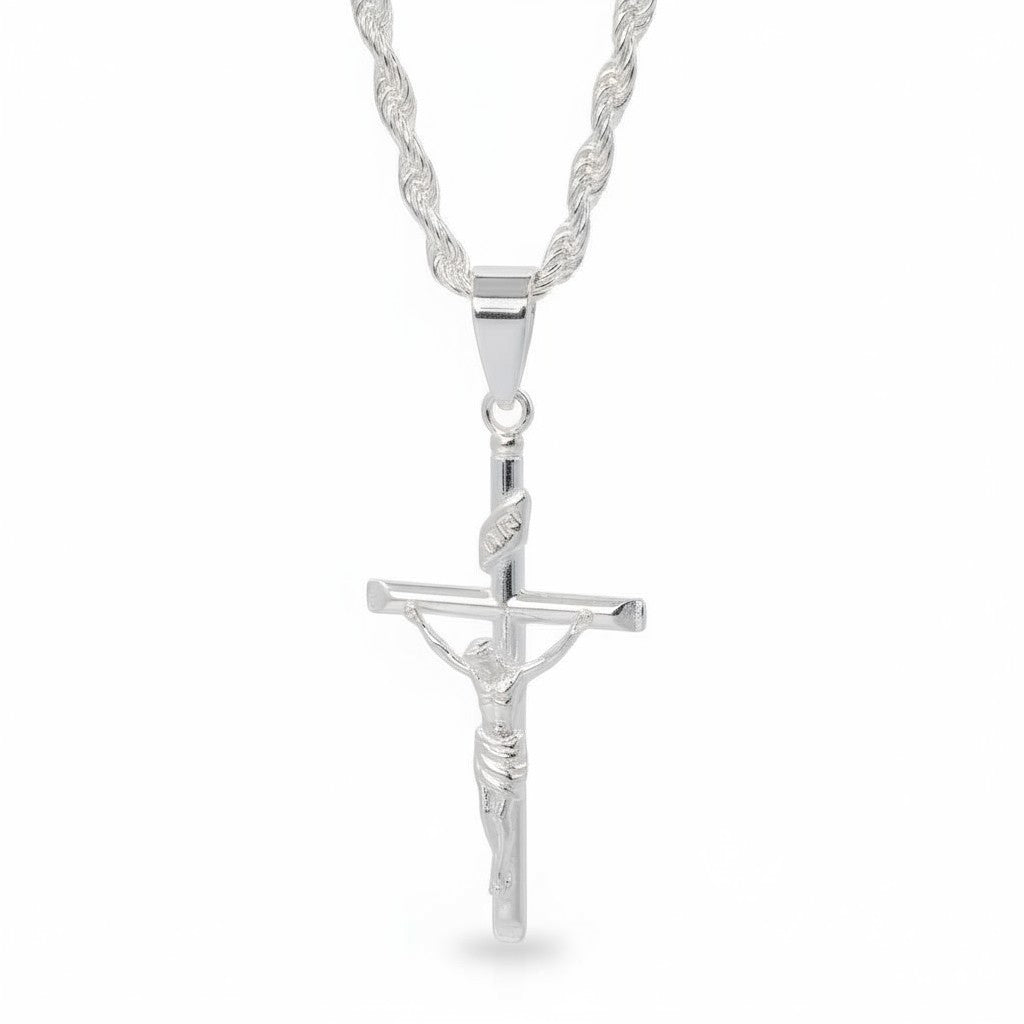 Collar cristo plata 925