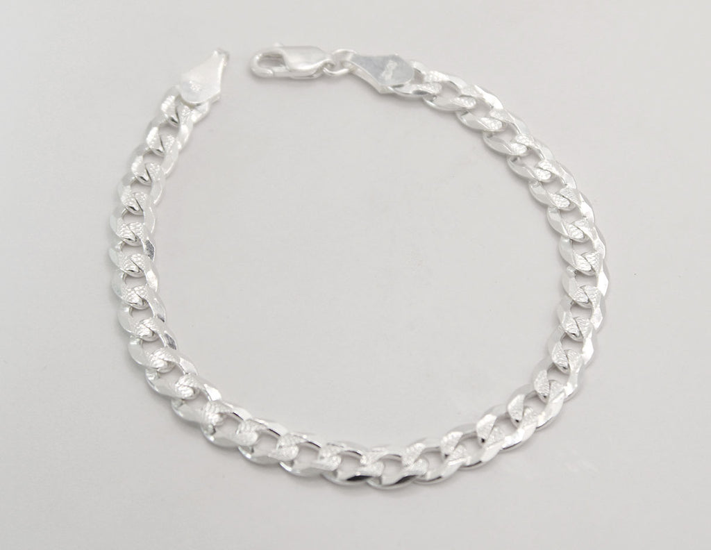 Pulsera plata 925 barbada diamantada