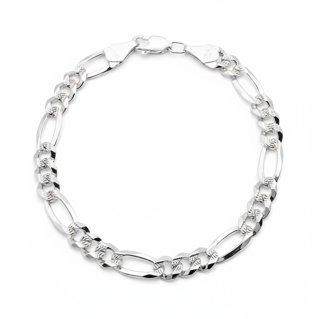 Pulsera 3x1 plata 925 fígaro