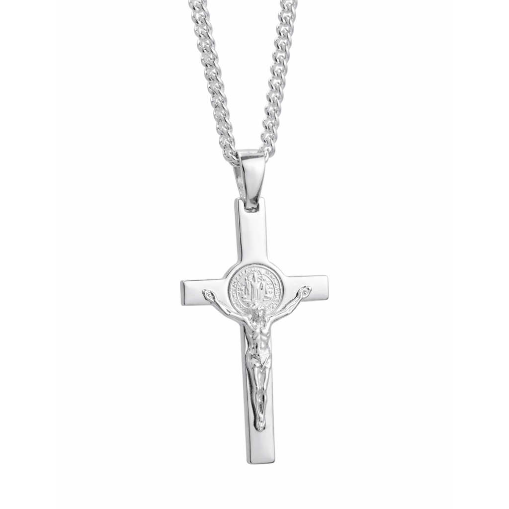 Collar cruz san Benito Plata 925