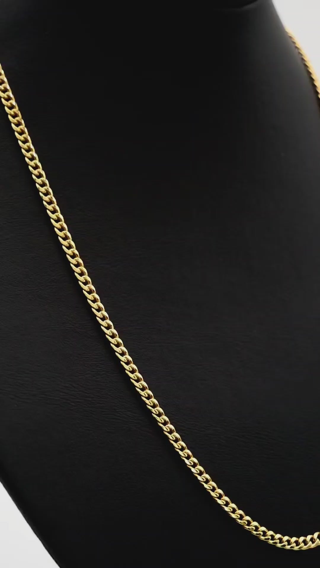 Cadena cubana oro 10k 4 mm 55 cm