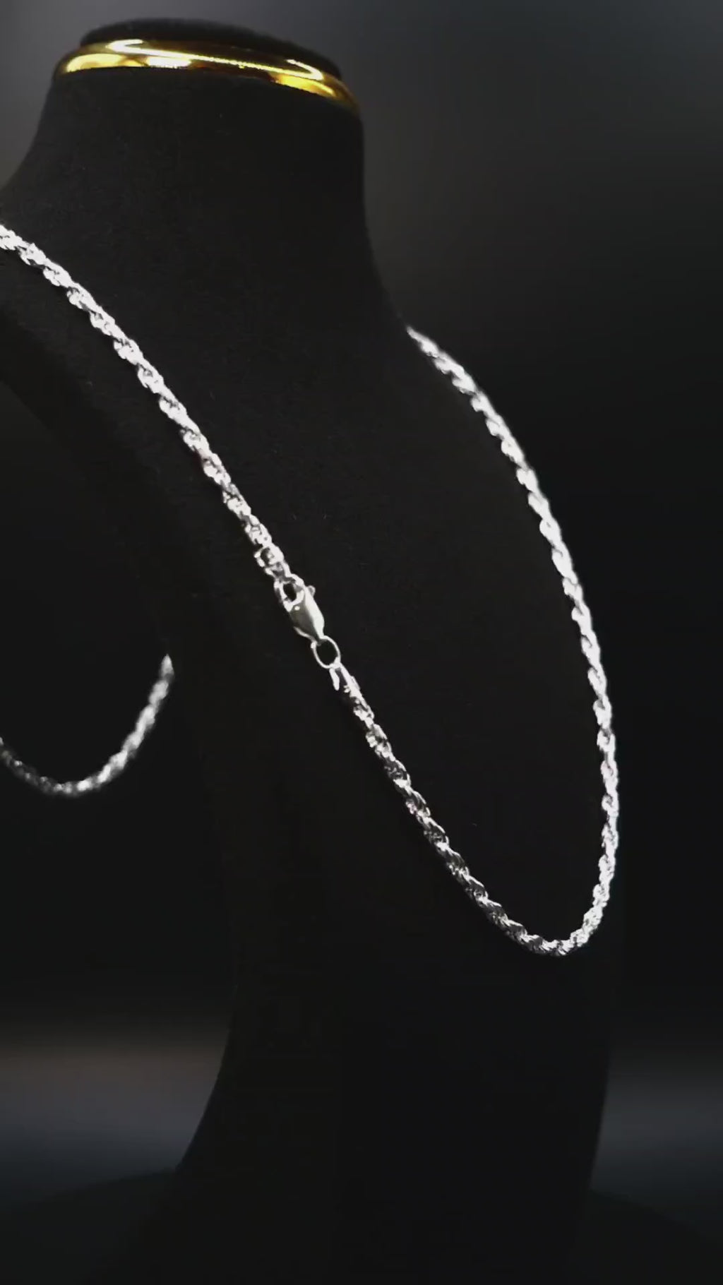 Cadena plata 925 torzal 3 mm 55 cm