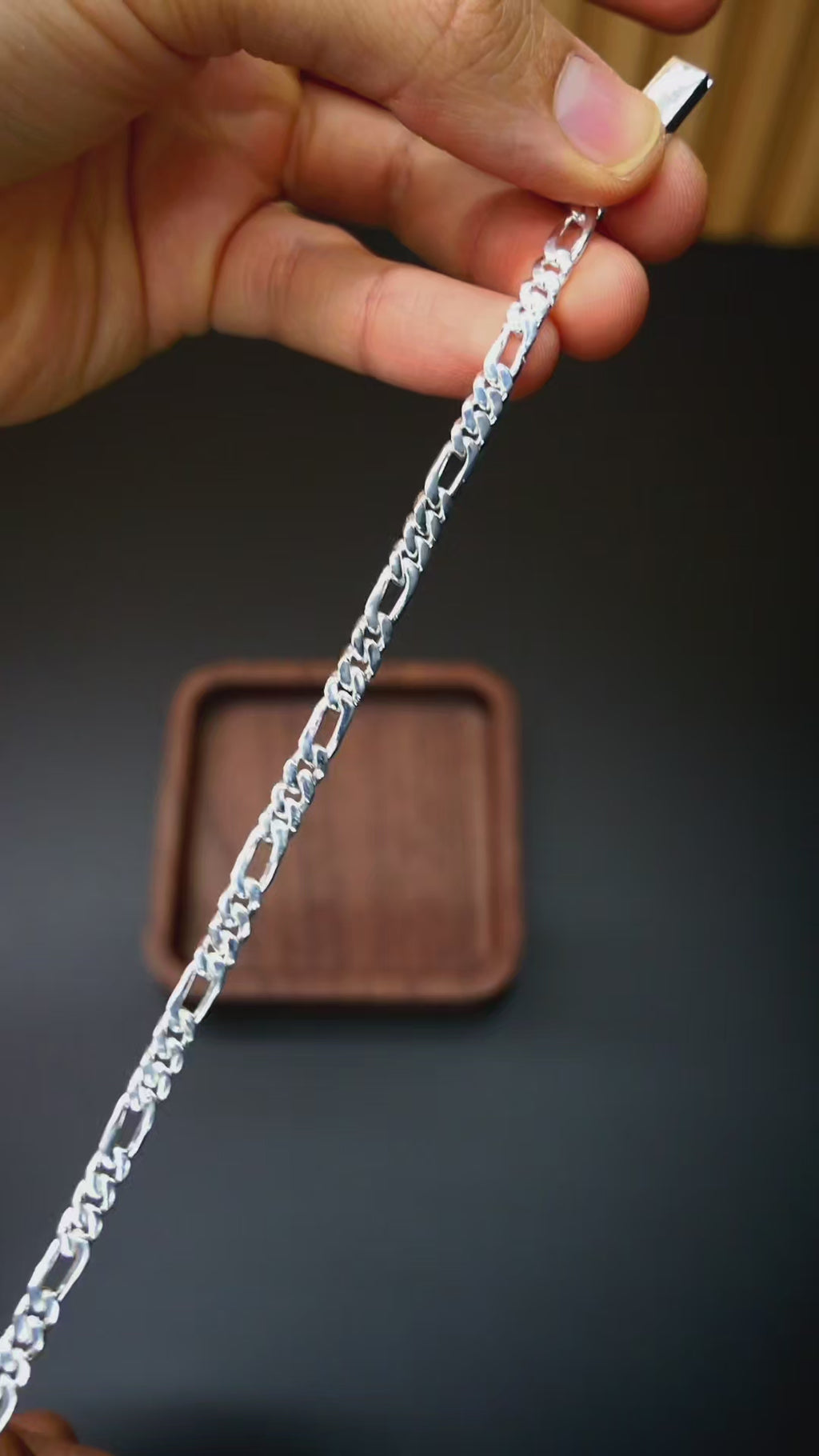 Pulsera figaro plata 925 3x1